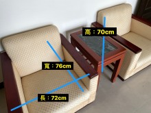 [9成新] 二手高CP木製沙發，家用、辦公室木製沙發無破損有使用痕跡