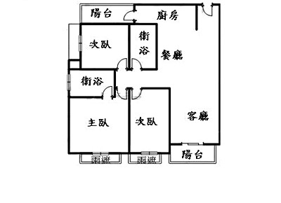 3房2廳2衛 坐西北朝東南