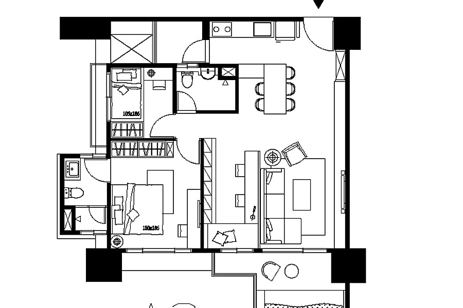 A2實品屋3房2廳2衛2陽台,雙採光